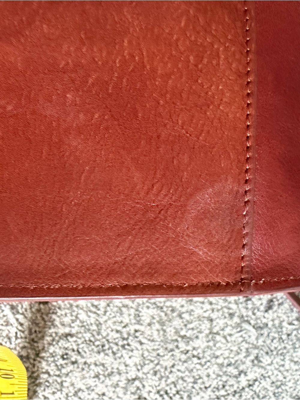 Rich Cognac Leather Crossbody Satchel | Vintage Minimalist Everyday Bag - Picture 10 of 11